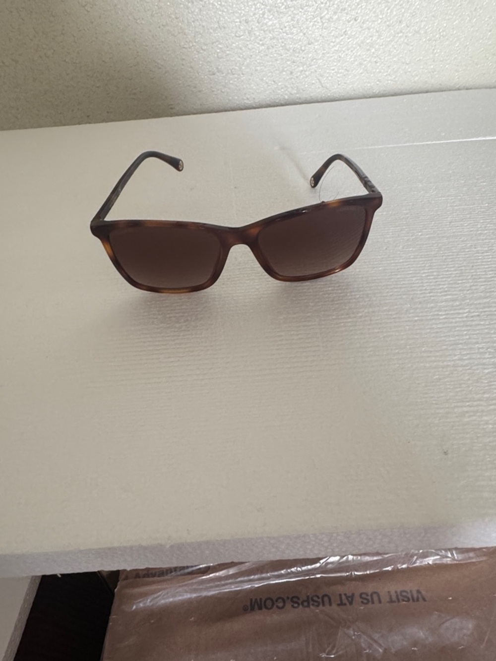 Brown Rectangular Sunglasses - Picture 3 of 8